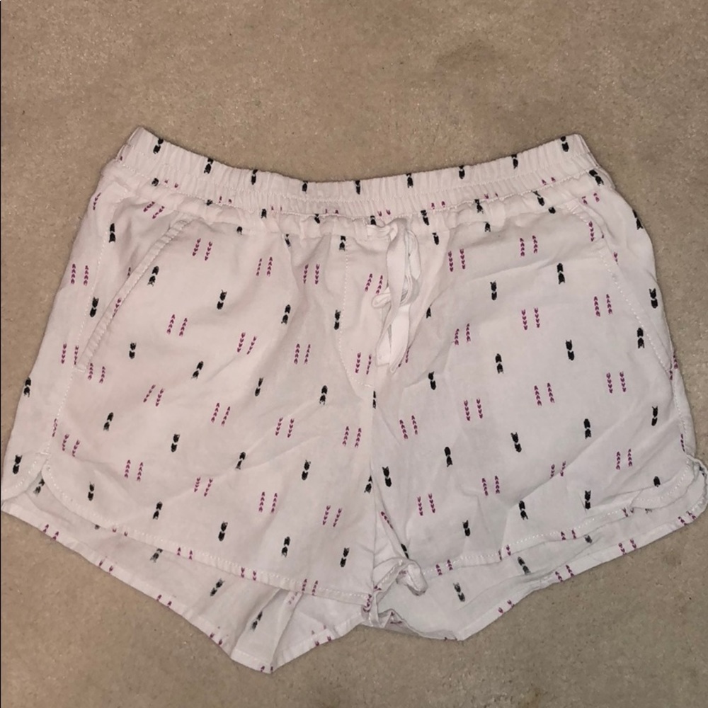 Loft White Patterned Shorts - image 1